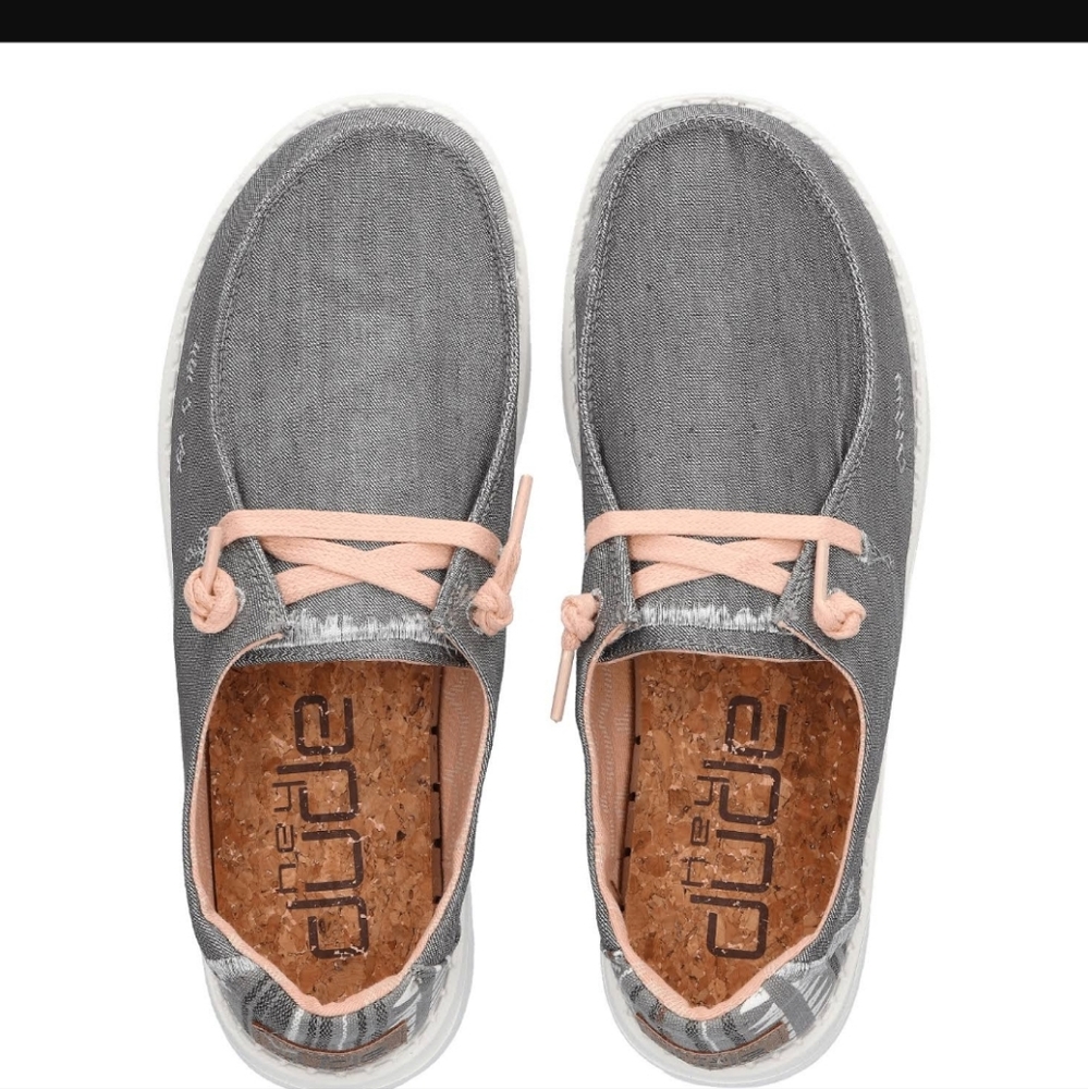 Hey Dudes Wendy Boho Slip-On Casual Shoes Grey